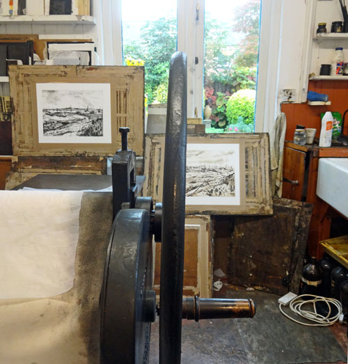 Jeff Clarke at 80 | Exhibition by Elizabeth Harvey-Lee | Photograph in Jeff’s printing room