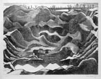 PAUL NASH, Kensington 1889 – 1946 Boscombe, Hants. The Mine Crater, Hill 60, Ypres Salient. This lithograph has been sold