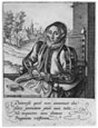 HENDRIK GOLTZIUS, Muhlbracht 1558 – 1616 Haarlem. Agatha Scholiers (?). This Original engraving, c1583,