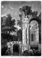 ROBERT ROBINSON, Active in London from 1674. Died 1706. The ruin’d Temple of Diana. Original mezzotint, c1675