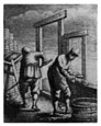JAN VAN DER VLIET, Born c1610, active 1628–1637. Bricklayers. Original etching, 1635. For sale, priced £400