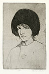 The Works of Michael Blaker | Exhibition by Elizabeth Harvey-Lee | Sarah in a Fur Hat