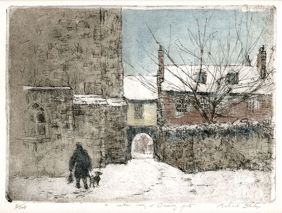The Works of Michael Blaker | Exhibition by Elizabeth Harvey-Lee | A Winter Morning at Deanery Gate, Rochester