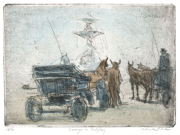 The Works of Michael Blaker | Exhibition by Elizabeth Harvey-Lee |  Carriages in Salzburg