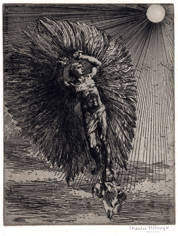 Charles Holroyd, Icarus. Original etching, 1894-95. 