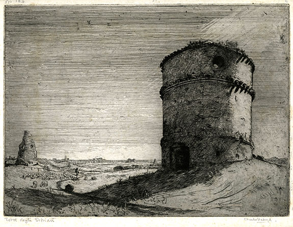 Charles Holroyd, Torre degli Schiavi. Original etching, 1895-96.