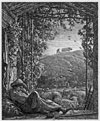 Samuel Palmer etching, The Sleeping Shepherd