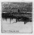 SEYMOUR HADEN, Chelsea 1818 – 1910 Arlesford. Little Calais Pier. Original etching, 1865. For sale: £100