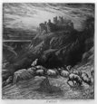 SEYMOUR HADEN, Chelsea 1818 – 1910 Arlesford. Harlech, No.2. Mezzotint with etching and drypoint, 1880. For sale: £600