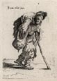 JOHANNES JORISZ. VAN VLIET, Delft c1605-10 – c1668. Humpbacked Beggar. Original etching, c1632.