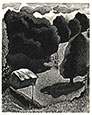 GUY MALET S.W.E. Southsea 1900 – 1973 Dichling. In the Chilterns. Original wood engraving, c1939.
