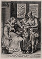 JAN SAENREDAM, Zaandam c1565 – 1607 Assenfeldt. Morning. Original engraving, c1600