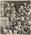 WILLIAM HOGARTH, London 1697 – 1764 London. The laughing Audience or The pleased Audience. Original etching, 1733