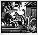 Ethelbert White , The Cow Man. This Original wood engraving is for sale: £685