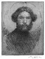 AUGUSTUS JOHN, Tenby 1878 – 1961 Fordingbridge. Self-Portrait : bust in an oval. Original etching.